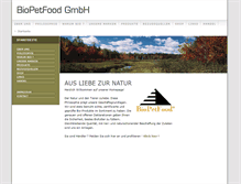 Tablet Screenshot of biopetfood.ch